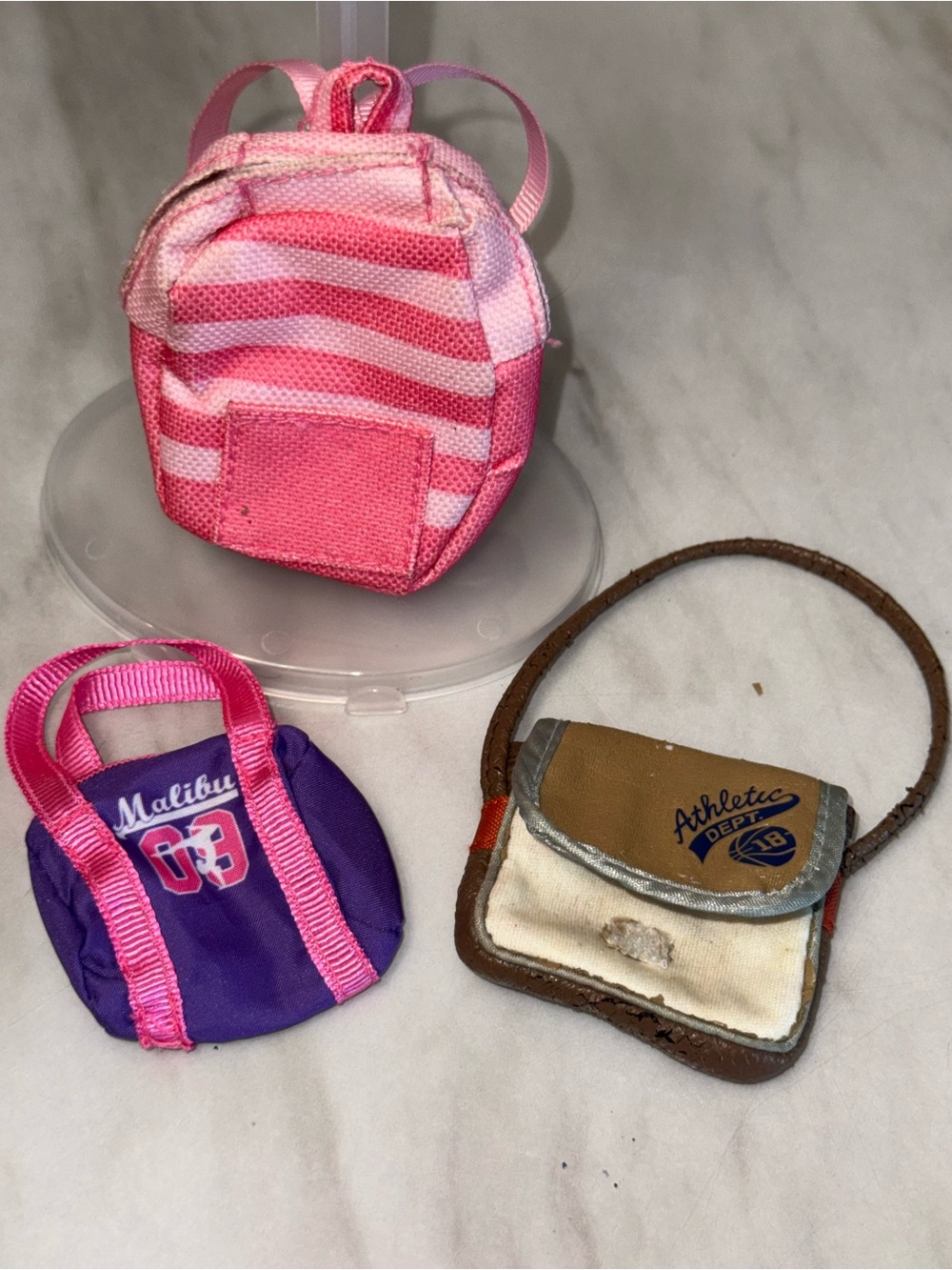 Barbie bag lot backpack cross over laptop bag & sports duffle bag